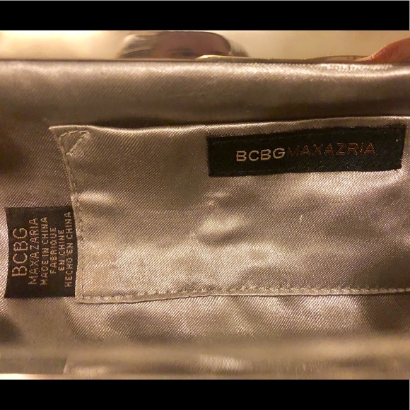 BCBG MAXAZRIA Silver Gray Clutch Purse - Picture 5 of 7